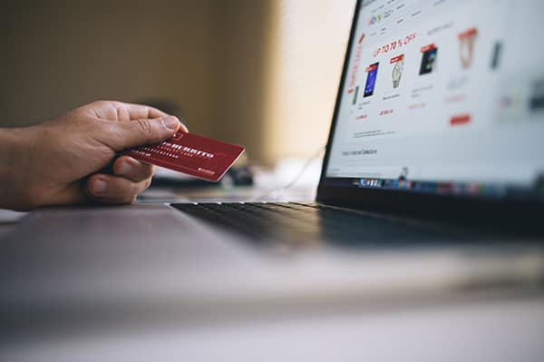 A close up of someone shopping on ebay